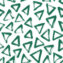 Hand Drawn Triangles Fabric - Hunter Green - ineedfabric.com