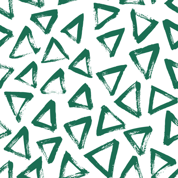 Hand Drawn Triangles Fabric - Hunter Green - ineedfabric.com