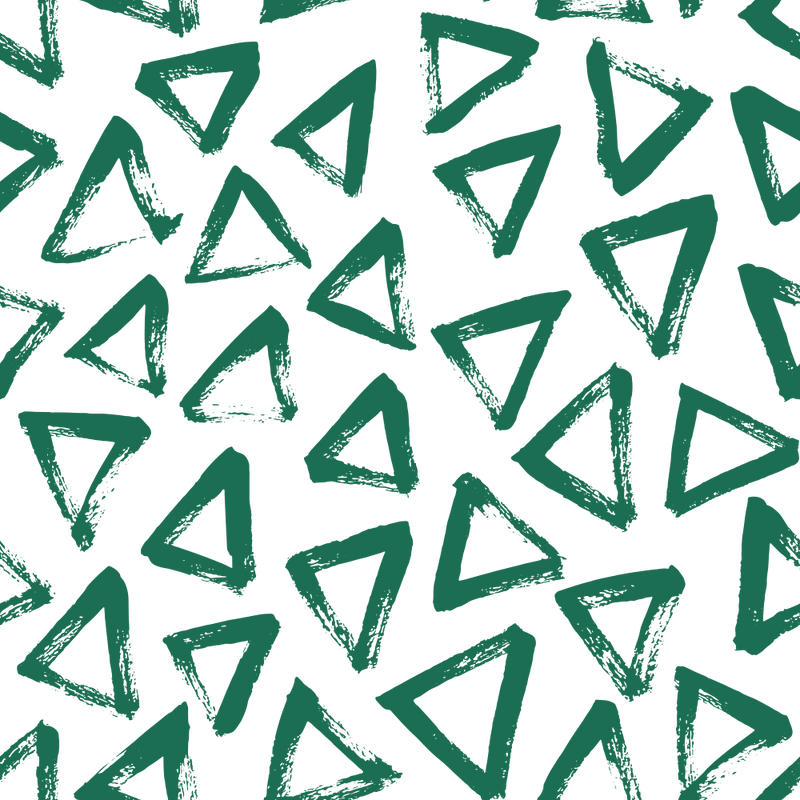 Hand Drawn Triangles Fabric - Hunter Green - ineedfabric.com