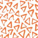 Hand Drawn Triangles Fabric - Pumpkin - ineedfabric.com