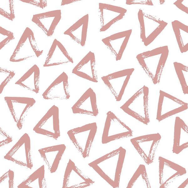 Hand Drawn Triangles Fabric - Rose Gold - ineedfabric.com