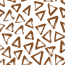 Hand Drawn Triangles Fabric - Russet - ineedfabric.com