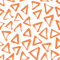 Hand Drawn Triangles Fabric - Soft Orange - ineedfabric.com