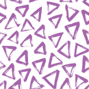 Hand Drawn Triangles Fabric - Soft Purple - ineedfabric.com
