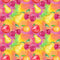 Hand-Painted Fruits on Colorful Grunge Fabric - ineedfabric.com