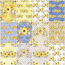 Hand Painted Sunflowers Charm Pack - 12 Pieces - ineedfabric.com