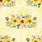 Hand Painted Sunflowers on Lace Fabric - Yellow - ineedfabric.com