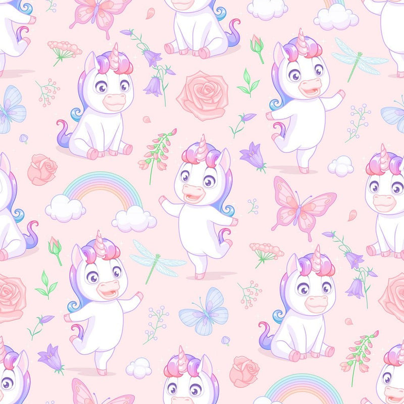 Happy Baby Unicorns & Elements Fabric - ineedfabric.com