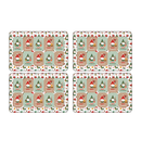 Happy Christmas Gnomes Rounded Rectangular Placemats Fabric Panel - ineedfabric.com