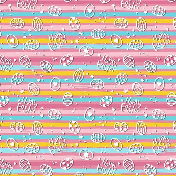 Happy Easter Doodles Fabric - ineedfabric.com