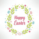 Happy Easter Floral Frame Fabric Panel - ineedfabric.com