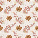 Happy Fall Leaves and Branches Fabric - ineedfabric.com