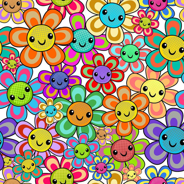 Happy Florals 4 Fabric - ineedfabric.com