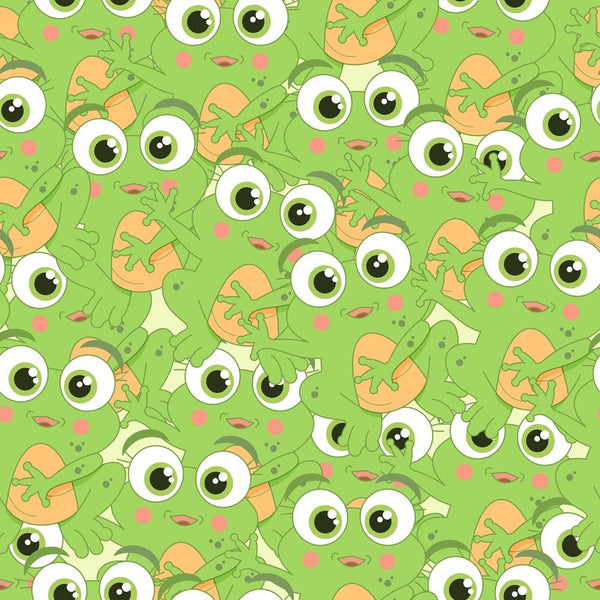 Happy Froggies Fabric - ineedfabric.com