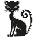 Happy Halloween Cat Fabric - Black - ineedfabric.com