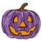 Happy Halloween Pumpkin Fabric - Purple - ineedfabric.com