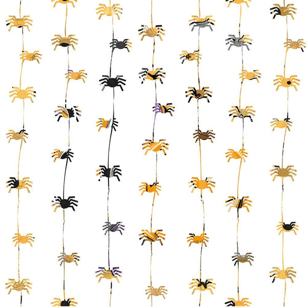 Happy Halloween Spiders Fabric - ineedfabric.com