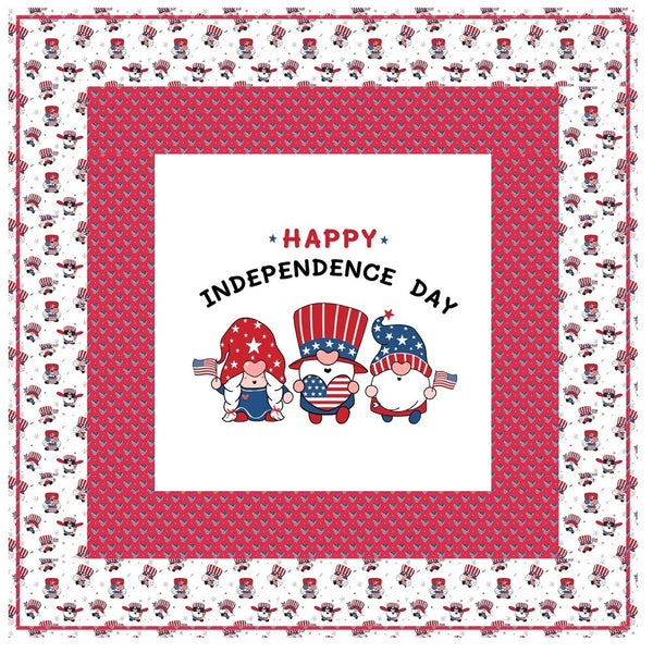 Happy Independence Day Gnomes Wall Hanging 42" x 42" - ineedfabric.com