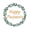 Happy Passover Leafy Wreath Fabric Panel - ineedfabric.com