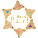 Happy Purim Hamantashen Fabric Panel - ineedfabric.com