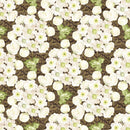 Happy Thanksgiving Flowers on Wood Fabric - ineedfabric.com