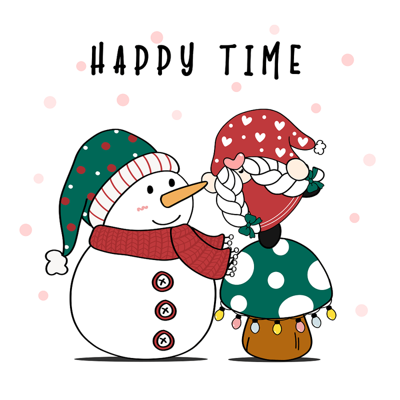 Happy Time Gnome Fabric Panel - ineedfabric.com