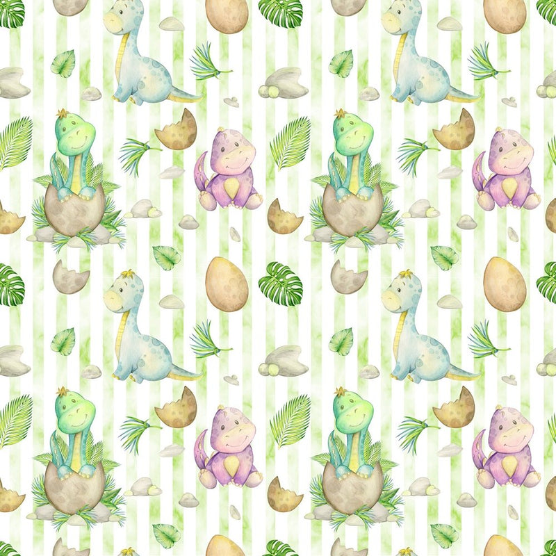 Hatching Dinosaurs Fabric - Multi - ineedfabric.com