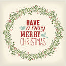 Have A Merry Christmas Wreath Fabric Panel - ineedfabric.com