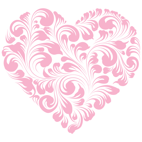 Heart Floral Fabric Panel - Cupid Pink - ineedfabric.com