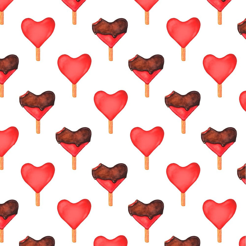 Heart-Shaped Popsicles Fabric - ineedfabric.com