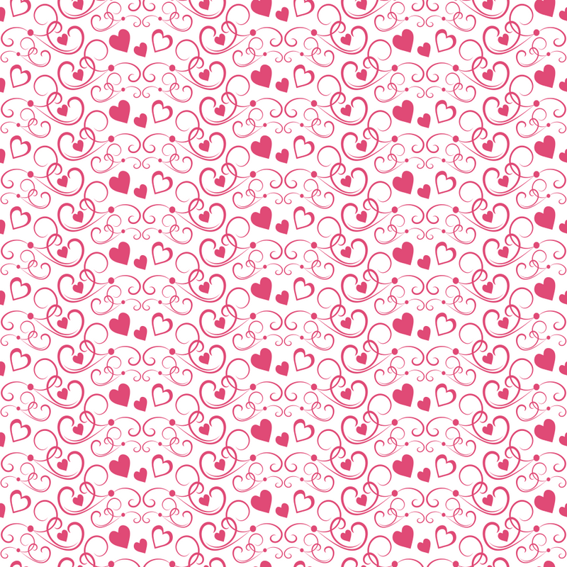 Hearts Fabric - Pink Carmine - ineedfabric.com