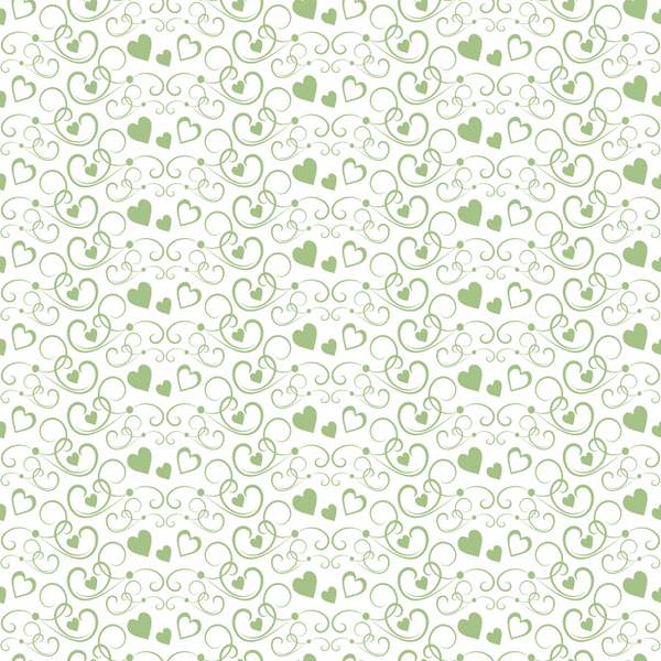 Hearts Fabric - Pistachio Green - ineedfabric.com