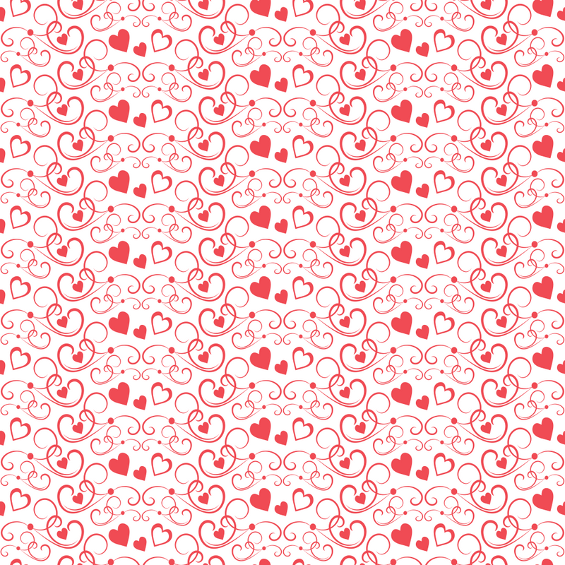 Hearts Fabric - Red - ineedfabric.com