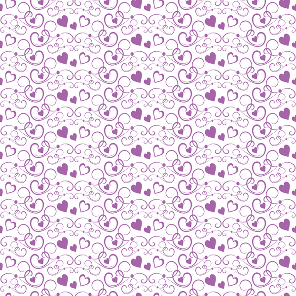 Hearts Fabric - Soft Purple - ineedfabric.com