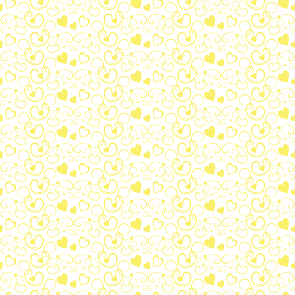 Hearts Fabric - Yellow - ineedfabric.com