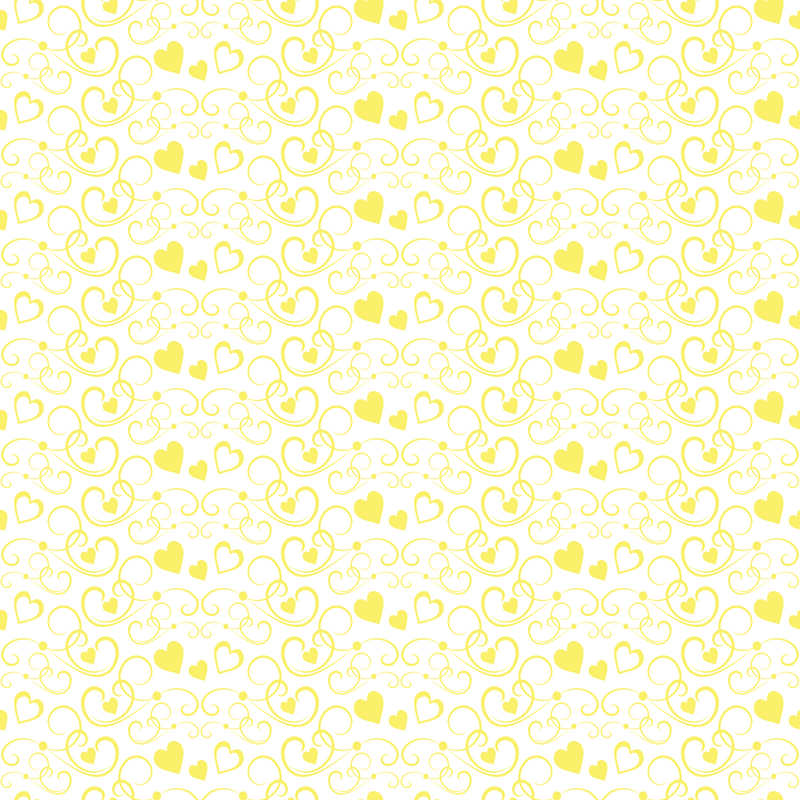 Hearts Fabric - Yellow - ineedfabric.com