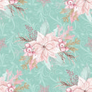 Hello Winter Pattern 1 Fabric - Green - ineedfabric.com