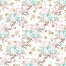 Hello Winter Pattern 2 Fabric - White - ineedfabric.com