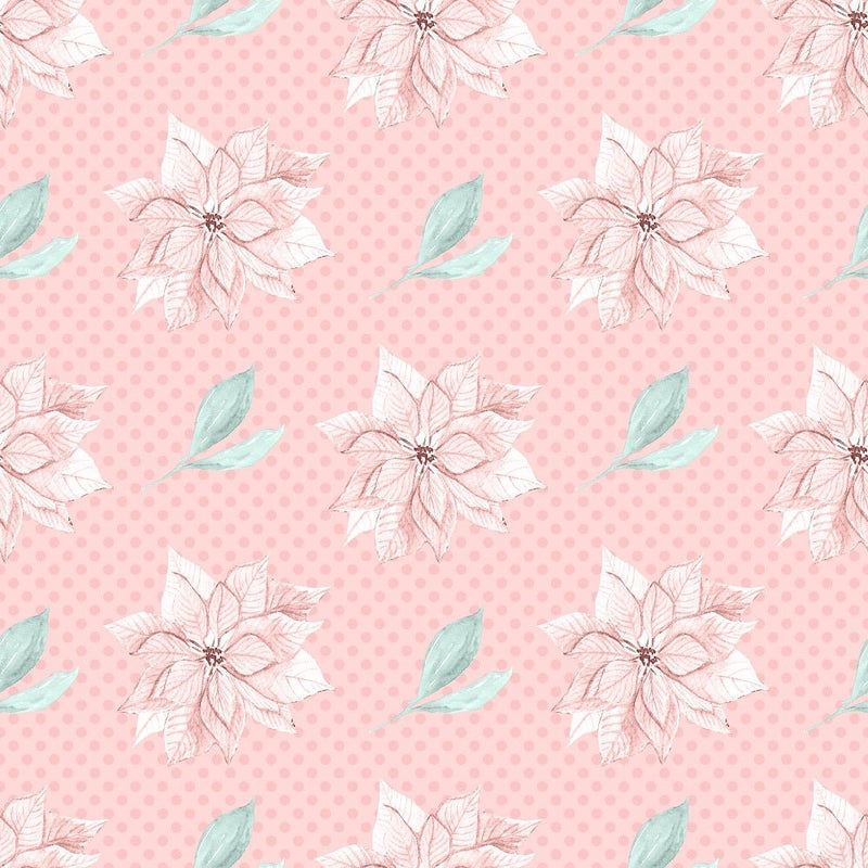 Hello Winter Pattern 3 Fabric - Pink - ineedfabric.com