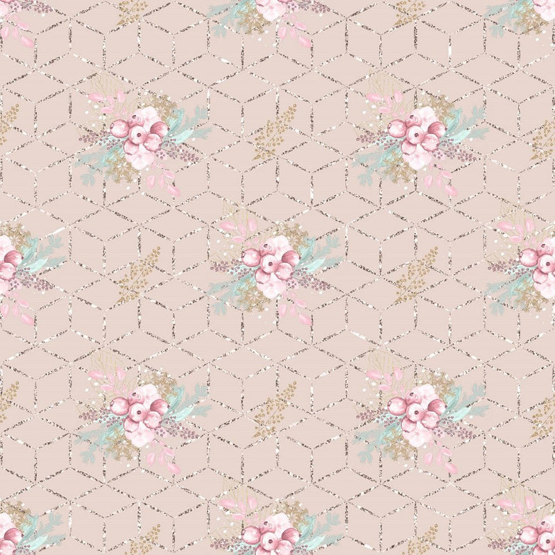 Hello Winter Pattern 4 Fabric - Tan - ineedfabric.com