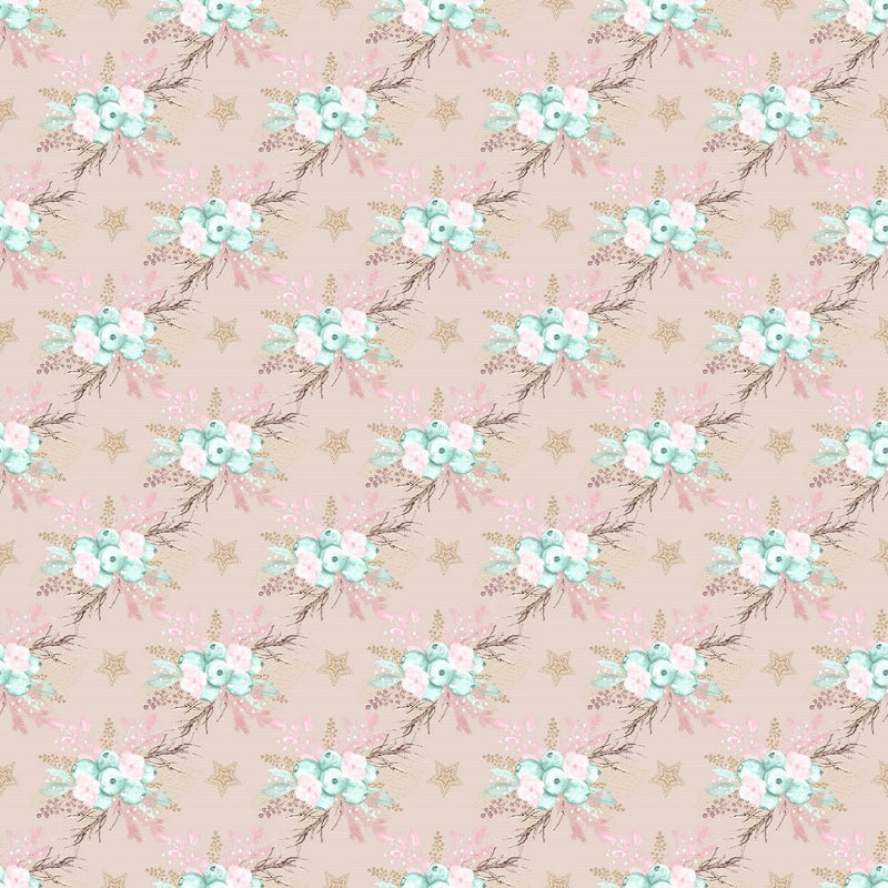 Hello Winter Pattern 5 Fabric - Tan - ineedfabric.com