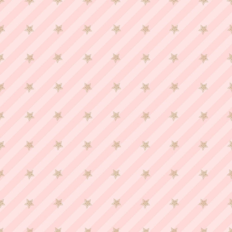 Hello Winter Stars Fabric - Pink - ineedfabric.com