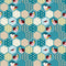 Hexagonal Nature Mosaic Fabric - ineedfabric.com