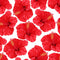 Hibiscus Flowers Fabric - Red - ineedfabric.com