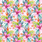 Hibiscus & Palm Leaves Fabric - ineedfabric.com
