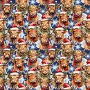 Highland Cows in Santa Hats Fabric - ineedfabric.com