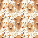 Highland Cows Pattern 12 Fabric - ineedfabric.com