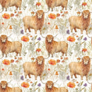 Highland Cows Pattern 16 Fabric - ineedfabric.com