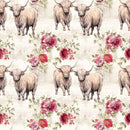 Highland Cows Pattern 4 Fabric - ineedfabric.com