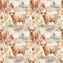 Highland Cows Pattern 7 Fabric - ineedfabric.com